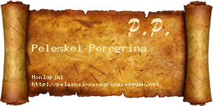Peleskei Peregrina névjegykártya